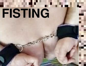 fisting, strap-on, amatör, anal, leksak, bdsm, bbw, knubbig, fetisch, bondage