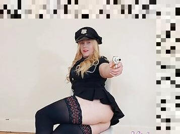 hot blonde sexy police dress up