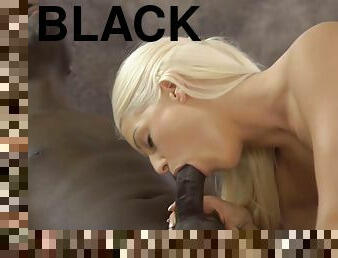 Blonde Girl Feels Huge Black Cock Moving Inside The