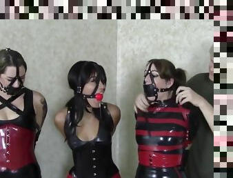 bdsm, úzke, latex, bruneta, koža