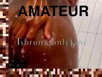 Tsbronx taking a quick shower full video available on onlyfans/tsbronx