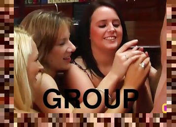 Cfnm Fem Group Fucking In Lingerie Jerking Off