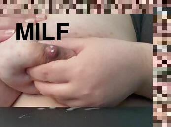 lactating bbw milks big udders, moans, & talks dirty