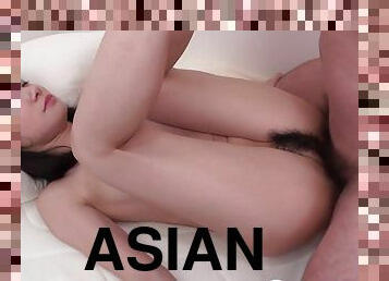 asiatisk, hårig, amatör, tonåring, japansk, creampie