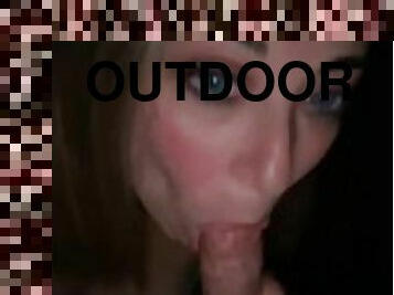 Outdoor Big Boob Blow Job