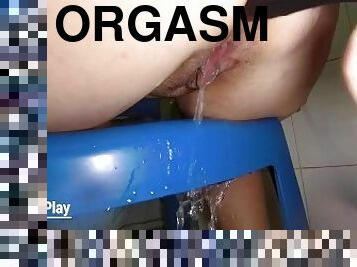 tyłek, ogromny, orgazm, pissing, tryskanie, amatorskie, anal, mamuśki, zabawka, dildo