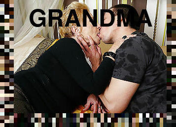 segg, nagymell, nagymama, érett, asszonyok, kívánós, fehérnemű, holland
