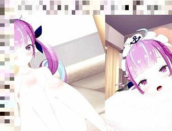 [VR 360 4K] Aqua Minato Hololive Licking the pussy