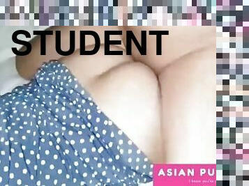 asyano, puwet, labasan, estudyante, baguhan, puwetan, dalagita, gawa-sa-bahay, creampie, pov