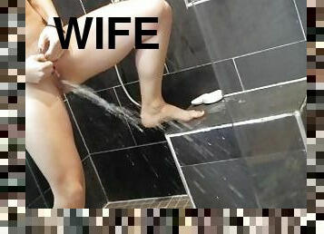 bañando, meando, squirting, esposa, amateur, pareja, sucio, traviesa, fetichista, ducha