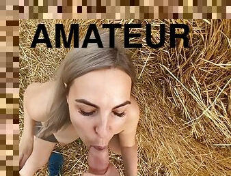 Whore Fucked And Cum In Mouth In The Hayloft