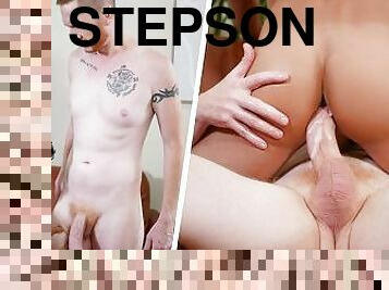 Stepson Rubs His Muscled Stepdad’s Inner Thigh And Wonders What His Cock Might Look Like