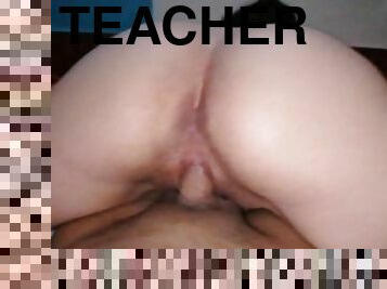 MY TEACHER lets me cum on her PUSSY after my English CLASSES