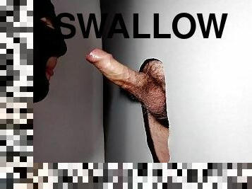 amatør, blowjob, cumshot, homofil, svelging, gloryhole, cum, spansk, melk