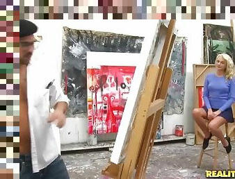 Ivana sugar is fucked by a painter as she posed for him