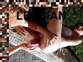 Poolside Pussy Licking - Lesbians Out To Lunch With Sophia Laure And Lola Fauve