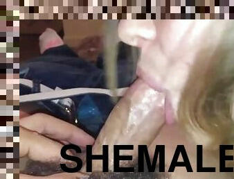 Sucking Cute Shemale Hairy Clit Making Her Cum In Mouth Then Swallowing It