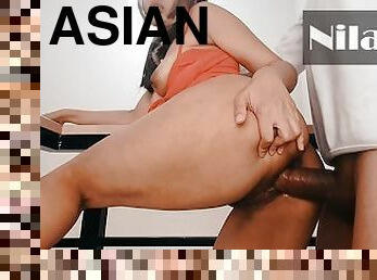 asiatisk, fisse-pussy, amatør, skønheder, pikslikkeri, teenager, creampie, thailænder, sperm, snæver