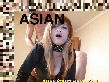 asien, groß-titten, anal-sex, immens-glied, strümpfe, gesichtspunkt, thai, gesichts, abspritzen, brunette