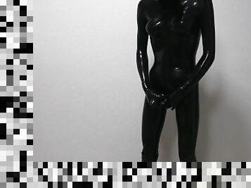 Condom Catsuit Handjob