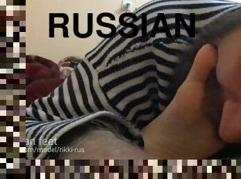 suck yummy toes while she plays the phone (teaser)