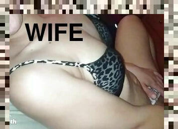 dirty talkin wife sucks cock and fucks toy