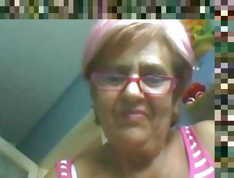 mayor, amateur, abuelita, webcam, vieja