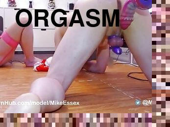 ekstrem, svær, orgasme, anal, knulling-fucking, maskiner, dildo