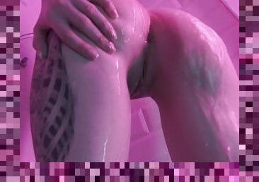 Wet pussy having fun in the shower