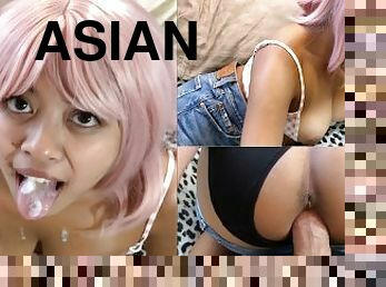 Asian Step Sister Ended Up Swallowing Cum With Big White Cock All Positions And Cumming MyAsianBunny