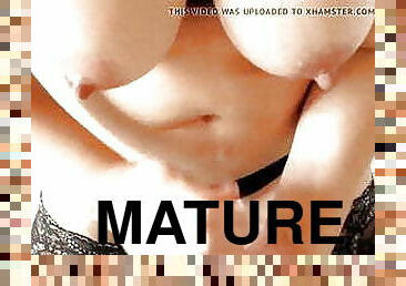 mature, ejaculation-sur-le-corps, milf, maman, branlette