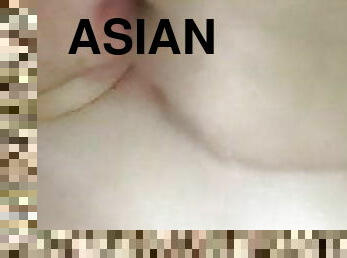 asiatisk, bröstvårtor, mogen, creampie, thailändsk, sprut, blond