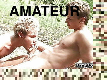 en-plein-air, maigre, amateur, anal, fellation, gay, couple, musclé