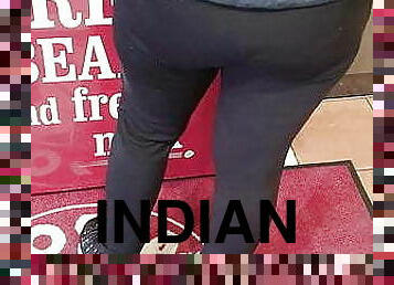 Indian step mom fucked through leggings by Bulgarian son