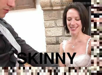Skinny stepmom seduced and fucked hard by boy