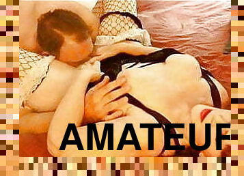 fitta-pussy, amatör, mogen, avsugning, gamling, milf, mamma, strumpor, sprut, underkläder