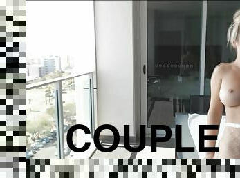 Daring Couple Fucks in their Apartment Terrace