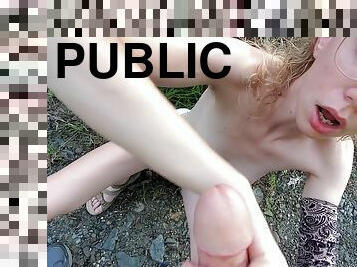 Beautiful Teen Sarah Evans Sucks Cock In Public And Gets Public Facial. Fucking Hot