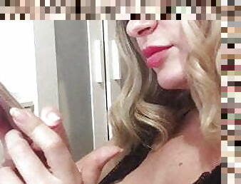 Busty Blonde Sensual Sucks Big Dick and Takes Cum in Mouth