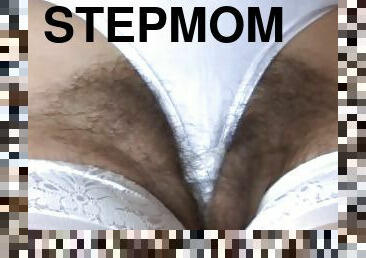 Take your dick out and masturbate while I show off, she wants to see you cum, stepmom moans