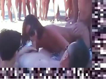 Blowjob On Public Beach