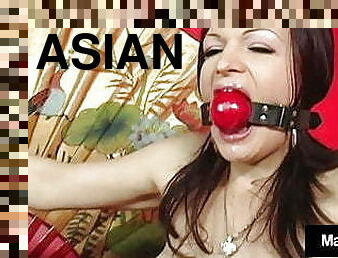aasialainen, perä, isot-tissit, pillu-pussy, milf, lelu, bdsm, sormettaminen, auto, sidottu