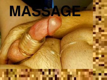 Edge and cum hands free from prostate massage. First time anal plug