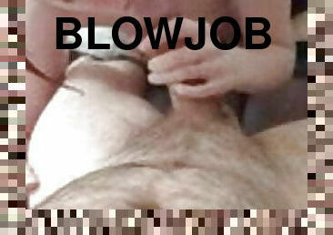 store-pupper, blowjob, hjemmelaget, pov, pupper, brunette, pikk, små-pupper, suging