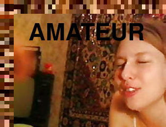 amatør, cumshot, hjemmelaget, facial