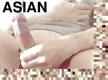 asien, immens, masturbieren, transsexueller, immens-glied, glied