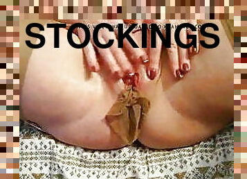 stocking, kaki, stocking-stockings, nilon