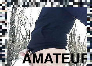 masturbação, na-rua, público, amador, chupanços, gay, punheta, webcam, floresta, provocando