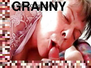 Granny sucks grandson