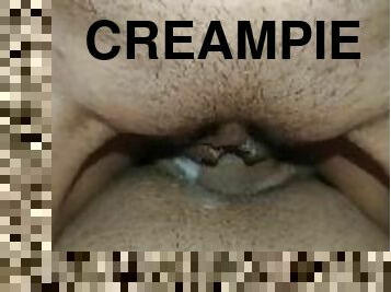 orgasme, pussy, amatør, hjemmelaget, creampie, par, pov, kåt, stram, våt